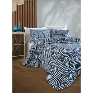 Line Art - Plavi Plavi Dvostruki Pique