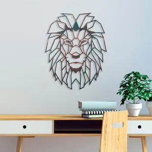 Lion - Višenamenski Metalni Zidni Dekor