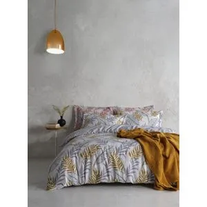 Lionel - Sivi Braon i Bela Ranforce Super King Posteljina Set