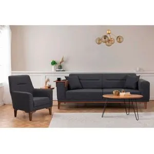 Liones 1053 - Anthracite Anthracite Sofa-Bed Set