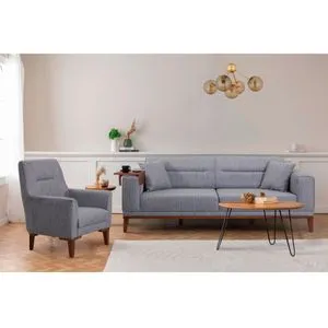 Liones - Grey Grey Sofa-Bed Set