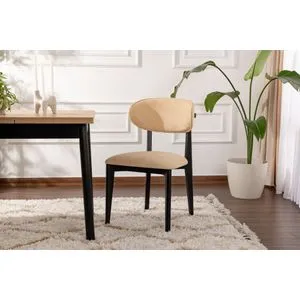 Lionte - Set stolica u bež i crnoj boji (2 komada)