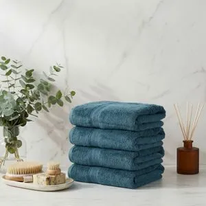 List - Petrol Petrol Green Hand Towel Set (4 Pieces)