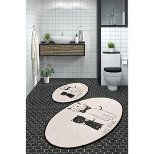 Little Cats Multicolor Bathmat Set (2 Pieces)
