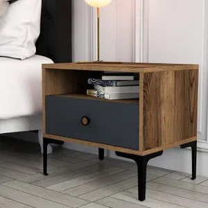 Lizbon 529 - Walnut, Anthracite Walnut
Anthracite Nightstand