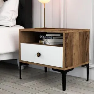 Lizbon 530 - Walnut, White Walnut
White Nightstand
