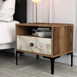 Lizbon 531 - Walnut, White Walnut
White Nightstand