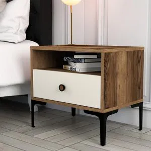 Lizbon 533 - Walnut, Cream Walnut
Cream Nightstand