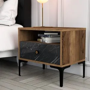 Lizbon 534 - Walnut, Black Walnut
Black Nightstand
