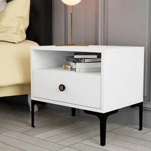 Lizbon 535 - White White Nightstand