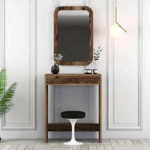 Lizbon Mirror - Walnut Walnut Make-Up Table