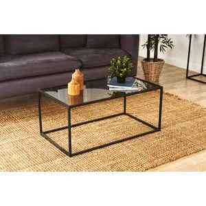Lizbon - Smoked Glass Black Coffee Table