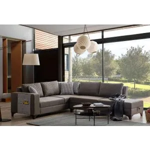 Loft - Smeđi Ugaoni Kauč na Razvlačenje