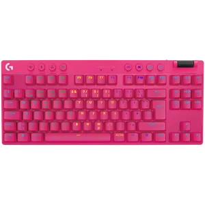 LOGITECH G PRO X TKL LIGHTSPEED Mechanical Gaming Keyboard - MAGENTA - US INT'l - TACTILE