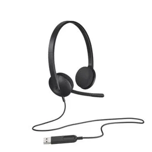 Logitech H340 Corded Headset - BLACK - USB