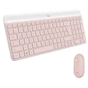 Logitech MK470 Slim Wireless Keyboard and Mouse, Rose - US