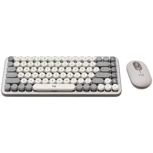 Logitech Pop Icon Combo Off White & Orange Tastatura i miš