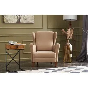 Lola Berjer - Cream Cream Wing Chair