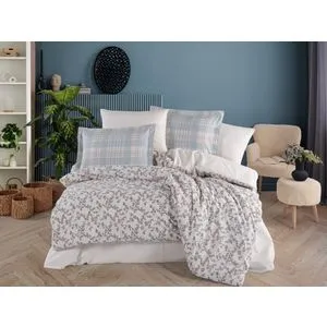 Lola - Blue Blue Poplin Double Quilt Cover Set