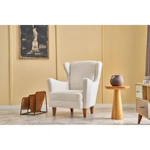 Lola Prestij - Cream Cream Wing Chair