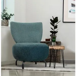 Loly - Turquoise Turquoise Wing Chair