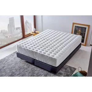 London 200x200 cm Double Size FR Fabric PocketSpring Luxury Mattress White Mattress