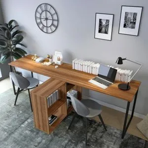 London - L208 Walnut Study Desk