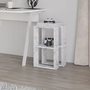 Lonie - Carrara Marble Carrara Marble Nightstand