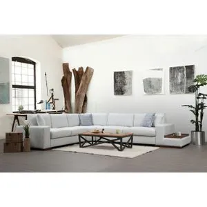 Loop 21 White Corner Sofa