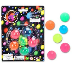 Loptice skočice fluorescentne 6 kom