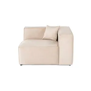 Lora 1R - Cream Cream 1-Seat Sofa