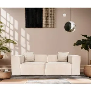 Lora 2 Seater - Cream Cream 2-Seat Sofa
