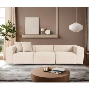 Lora 3 Seater - Peach Peach 3-Seat Sofa