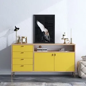 LİORA Hrast Žuti Konsolni Sto