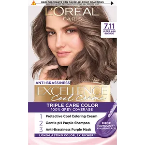 L'Oréal Paris Excellence Cool Creme farba za kosu 7.11 Ultra pepeljasto plava