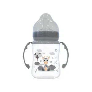 Lorelli Flašica 250 Ml Wide Neck - Sa Ručicama Icy Grey