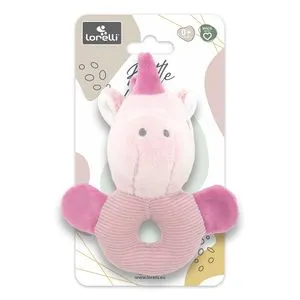 Lorelli Plišana Zvečka  - Unicorn Pink Natural