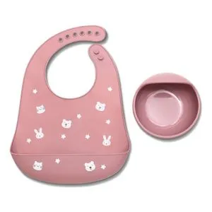 Lorelli Silikonski Set Za Hranjenje (2Kom) Natural - Deep Pink