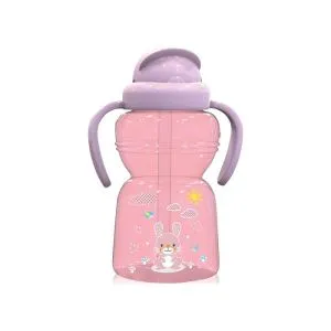 Lorelli Sportska Flašica Sa Slamčicom 12+ Animals Sa Ručicama Blush Pink