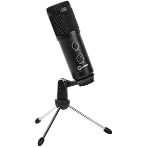 LORGAR Soner 313, mikrofon za igre, USB kondenzatorski mikrofon sa dugmetom za jačinu zvuka i dug...