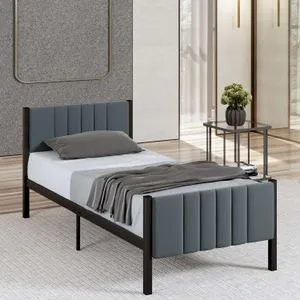Lotus 90x200 Anthracite Single Bedstead