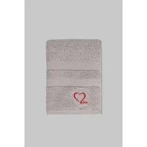Love - Grey Grey Hand Towel