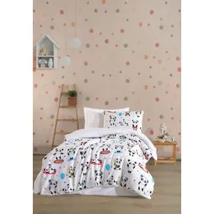 LovePandas - Set pokrivača za krevet u beloj boji