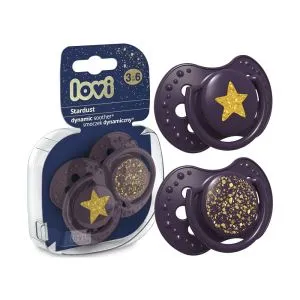 Lovi Silicone Dynamic Varalica 3-6M (2Kom) - Stardust Violet