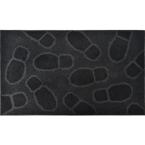 LUANCE OTIRAČ PICOT 45X75 CM GUMENI CRNO-SIVA