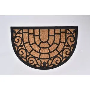 LUANCE OTIRAČ POLUMESEC HARRY 40X60 CM BRAIDED COCO/GUMENI SMEĐA 1401904