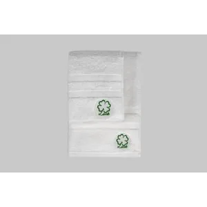 Luck - White White Hand Towel & Bath Towel Set (2 Pieces)