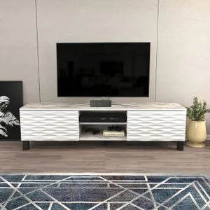 Lukas - Ephesus, White White TV Stand