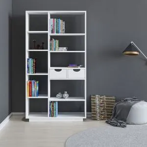 Luma - White White Bookshelf