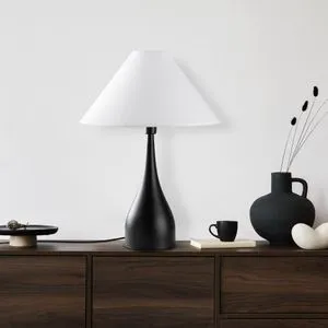Luna - Crno-bela stolna lampa 15269